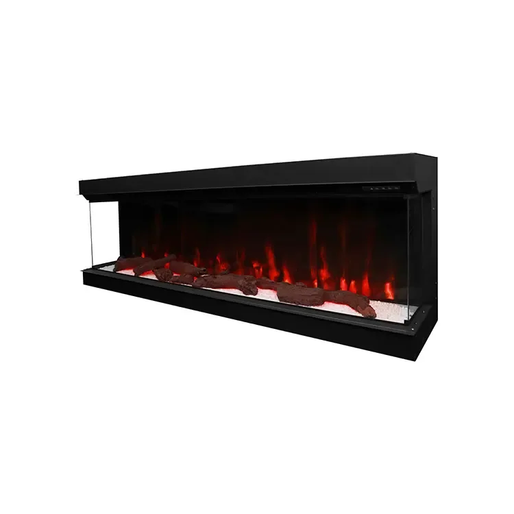 Modern Built-in Electric Fireplace Heater 3 Sided Electric Fireplace Wall-Mounted Insert WIFI Smart Media Electric Fireplaces