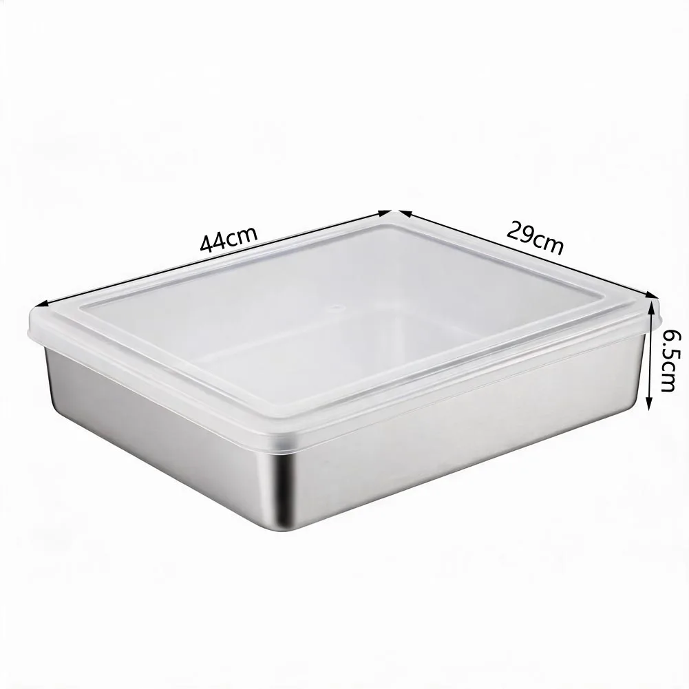Food Safe Stainless Steel Tiramisu Tray Rectangle Baking Pan 33cm 29cm 44cm 29cm Deep Structure for Large Batches