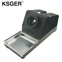 KSGER Metal Aluminum Alloy T12 STC STM32 OLED Soldering Station Stand Holder With A Clean Sponge