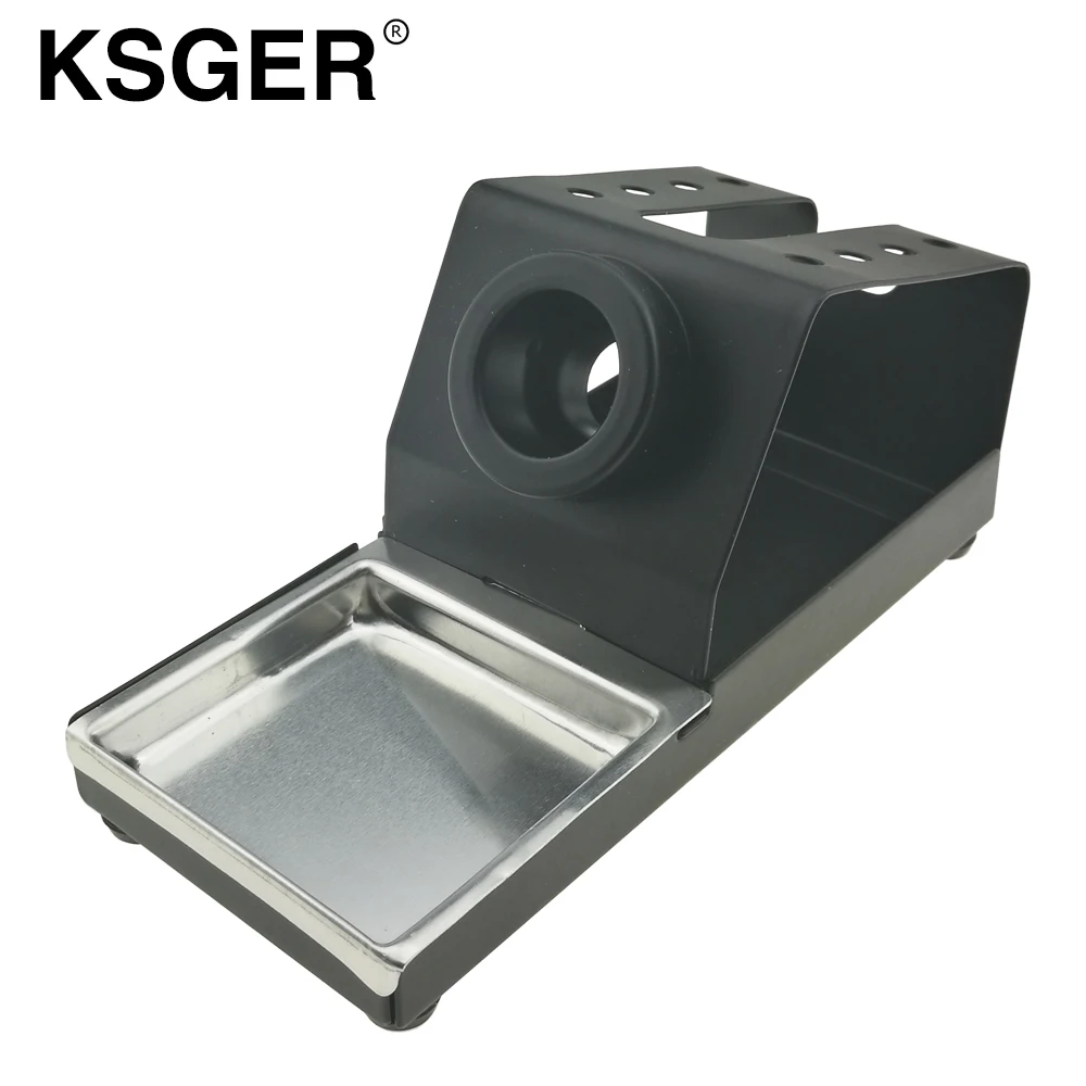 KSGER Metal Aluminum Alloy T12 STC STM32 OLED Soldering Station Stand Holder With A Clean Sponge