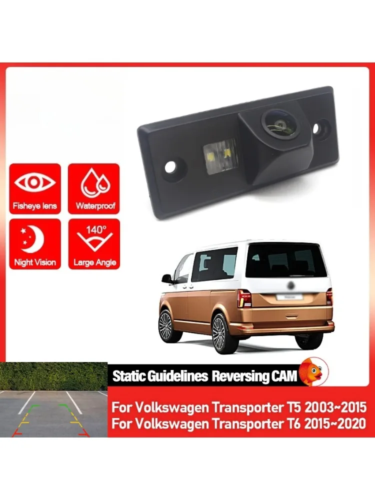 Rückfahrkamera für Volkswagen Transporter T5 2003~2015 T6 2015~2020 CCD Auto-Rückfahrkamera Kennzeichenbeleuchtung