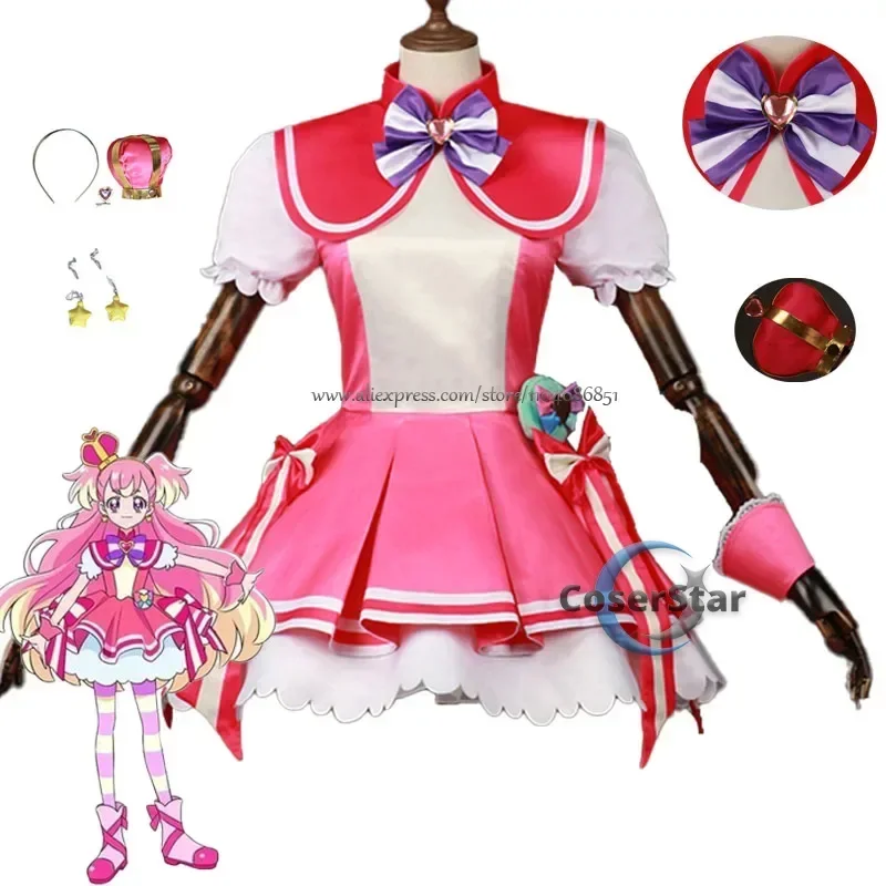 

Pretty Cure Cure Wonderful Косплей Костюм Ролевая Игра Comic Con Платье Хэллоуин Парики Анимационный Опора