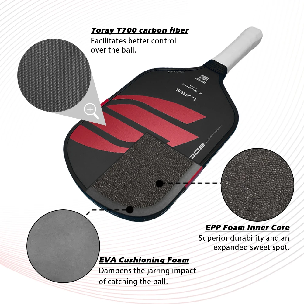 مجداف كرة المخلل الأساسية GEN5 لملحقات معدات مماثلة على طراز مشروع Selkirk LABS T700 من ألياف الكربون