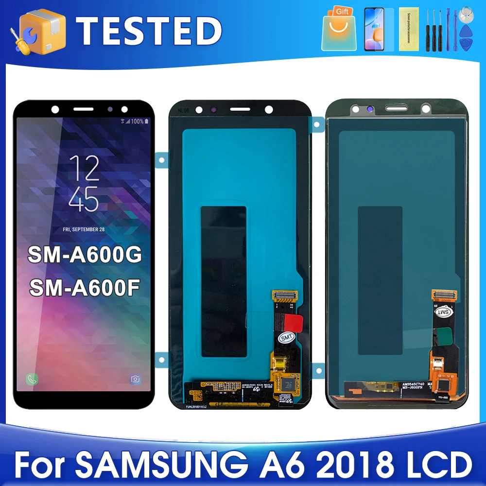 OEM 5.6''A6 2018 For Samsung Tested For A600 A600F A600A A600N LCD Display Touch Screen Digitizer Assembly Replacement