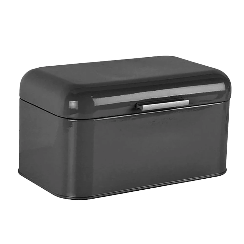 Solid Color Retro Bread Bin Box Kitchen Storage Container for Snacks Food Storage Box Home Decoration Black