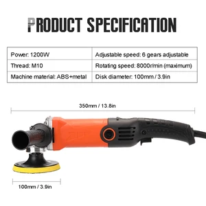 ملمع كهربائي للسيارة قابل للتعديل ، أداة تلميع أثاث السيارات ، آلة إزالة الشعر بالشمع ، 1200 واط ، 220 فولت أفضل 8 آلات تلميع للأرضيات للمبيعات - رقم 6