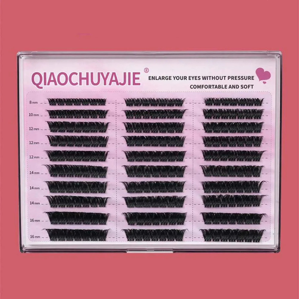 Eyelashes Extensions L Curl False Eyelashes DIY Oblique Winged Individual Cluster Eyelashes Natural Segmented