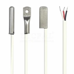 DS18B20 Temperature Sensor Module Probe 304 Stainless Steel OD 3.0MM Waterproof Dustproof Sensors Cable White 100CM Length