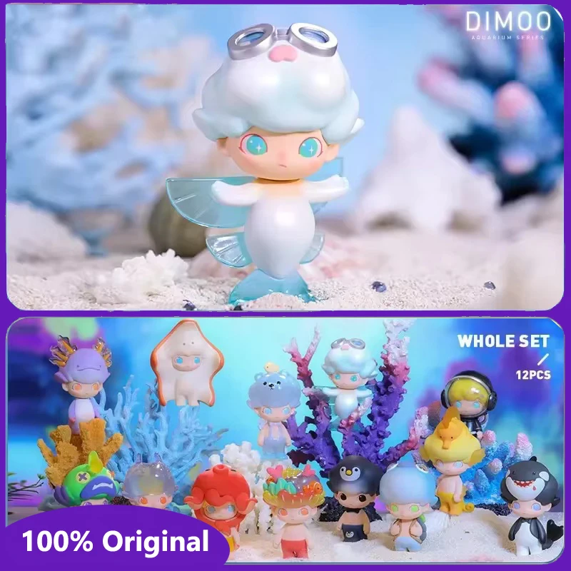 

100% Original Dimoo Aquarium Series Blind Box Guess Bag Toys Doll Cute Anime Figure Desktop Ornaments Collection Gift