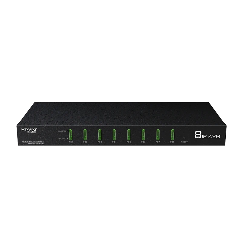 

IP-консоль KVM, 8-портовый VGA, MT-VIKI, KVM-переключатель USB VGA 8x1 через доступ к IP + 8 USB-кабелей VGA