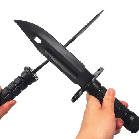 Model Rubber Toy Knife Army Tactical M9 Dagger Fan Collect CS Game Military Training Outdoor Plastic Bayonet Hunting Accessories