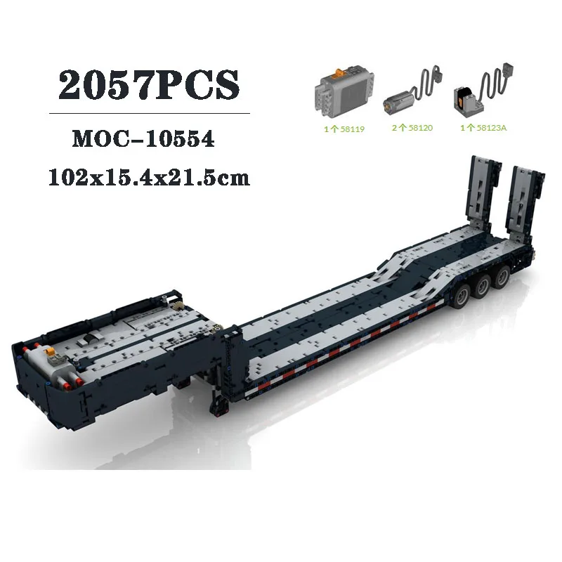MOC-10554 Classic Custom Building Blocks with Sloped Low-Plate Model, 2057 Pieces, Birthday Gift, Christmas Toy Gift