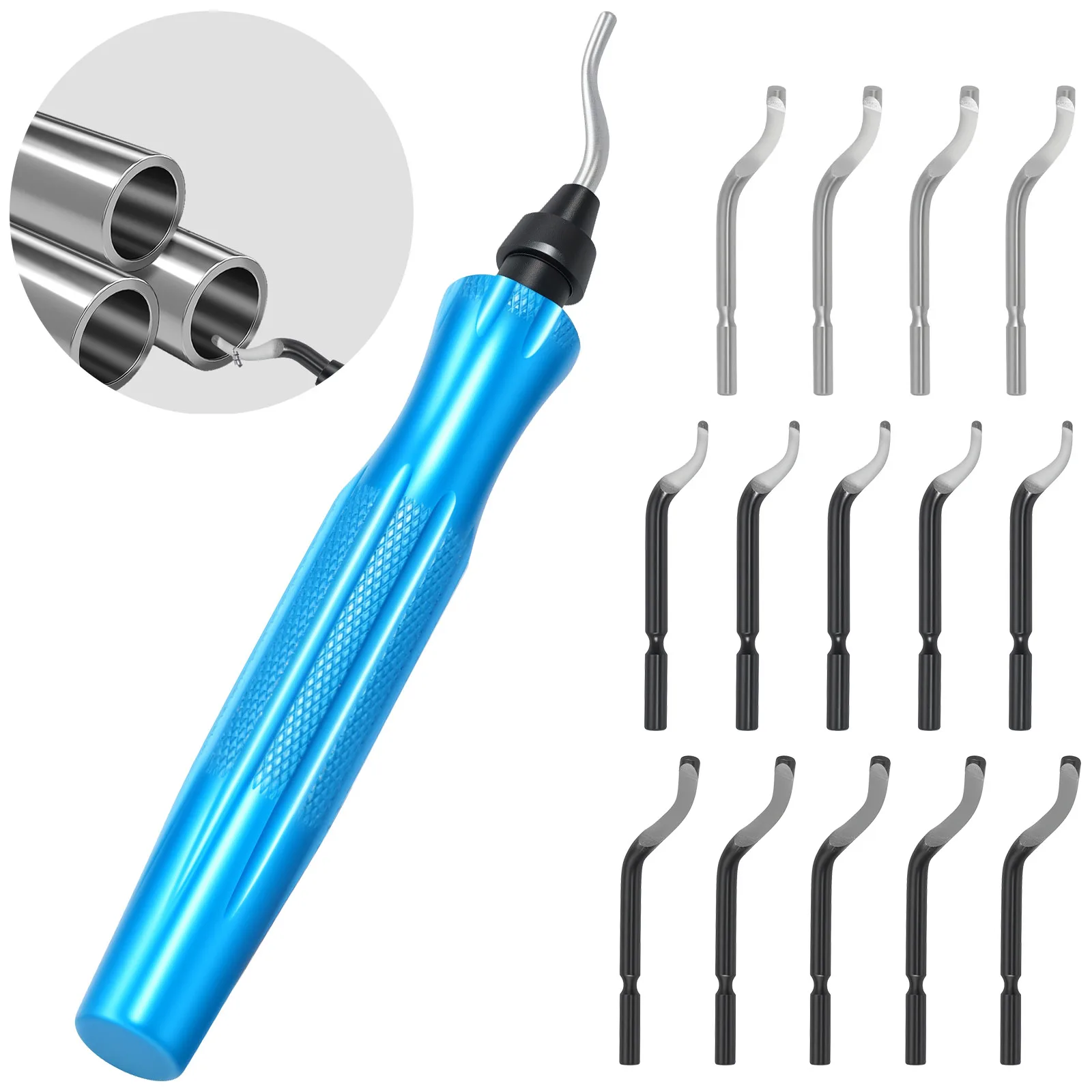 

Инструмент для удаления заусенцев с лезвиями из высокоскоростной стали 10/15, инструмент для удаления заусенцев для металлических, смол, меди, пластика, ПВХ труб