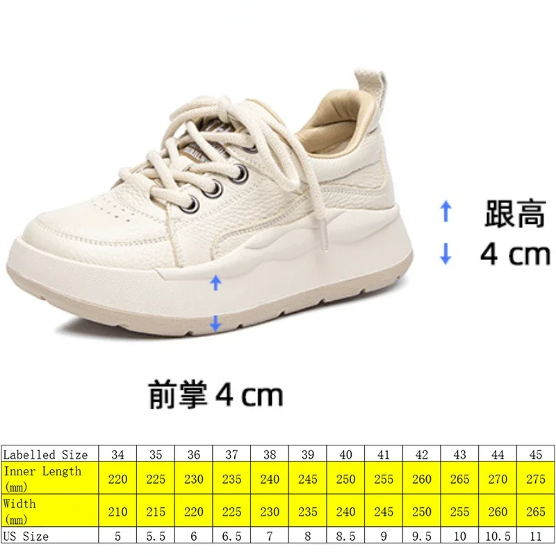 Fujin 4 cm Sneaker Donna Autunno Estate Mocassino Scarpe primaverili di alta marca Mucca Vera pelle Primavera Vulcanizzata Piattaforma Autunno