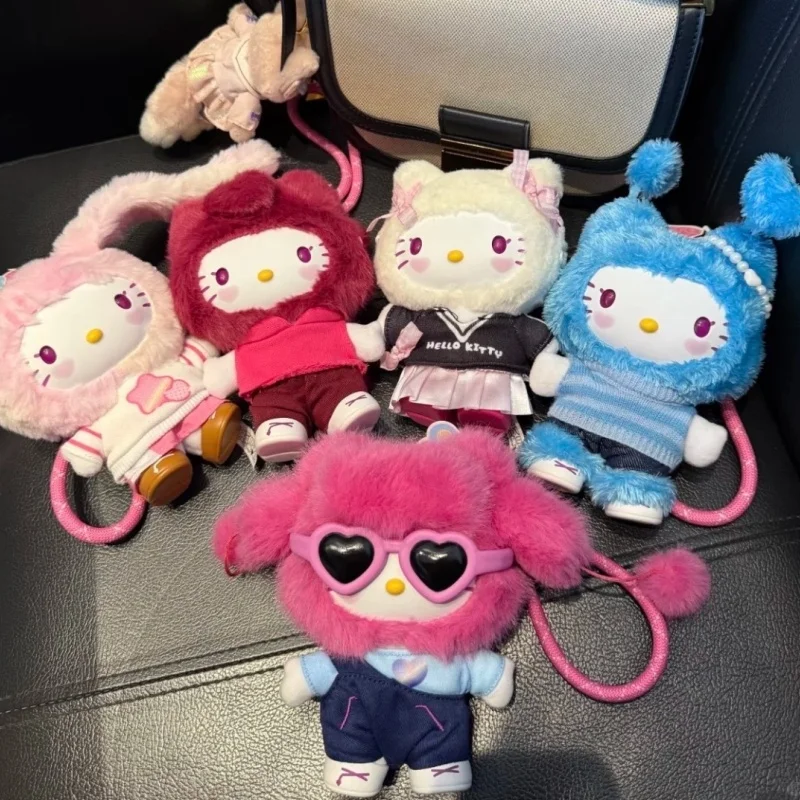 

In Stock Genuine Hello-Kitty Pop Star Velvet Pendant Series Blind Box Vinyl Doll Lovely Pendant Trendy Doll Surprise Kawaii Gift