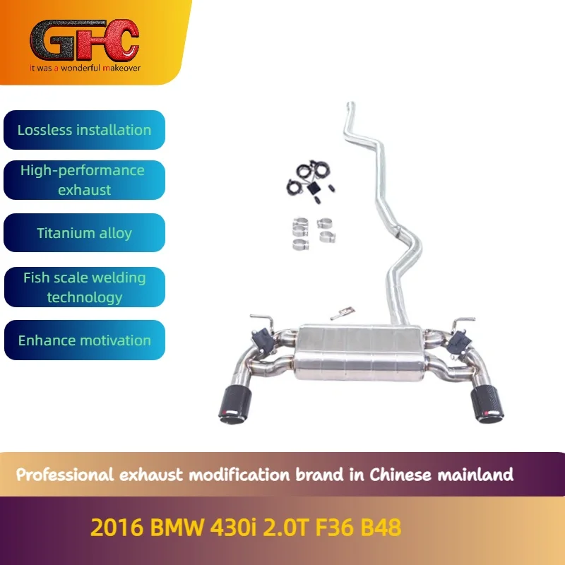 

GFC brand for the 2016 BMW 430i 2.0T F36 B48 catback high-performance variable valve exhaust with muffler and tips