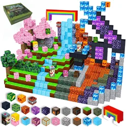 Magnetic Blocks-Build Mine Magnet World Edition Magnetic Toys for Boys & Girls Age 3+ Sensory Toys Cubes Construction Toys