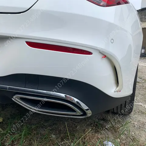 Black Rear Bumper Spoiler Canards Vents Cover Trim For Mercedes Benz CLA Class W118 C118 CLA200 220 250 260 45 AMG 2020-2024 8 best sales mercedes benz cla 250 - №5