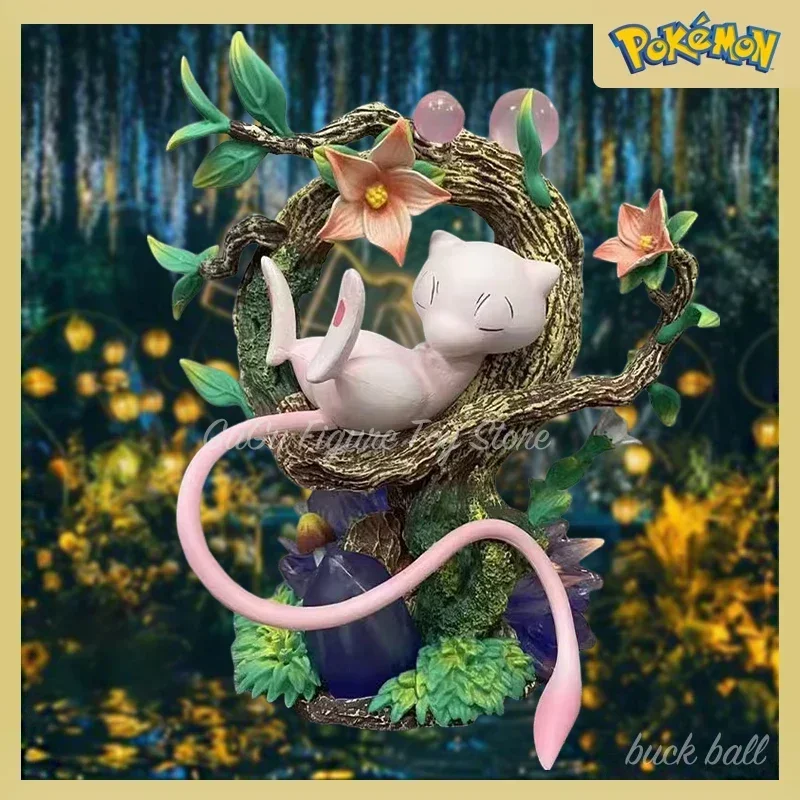 15cm Pokemon Mew Anime Figure Sleep Mew Gk Action Figurine Pvc Statue Model Collection decorazione bambola giocattoli per bambini Gifs