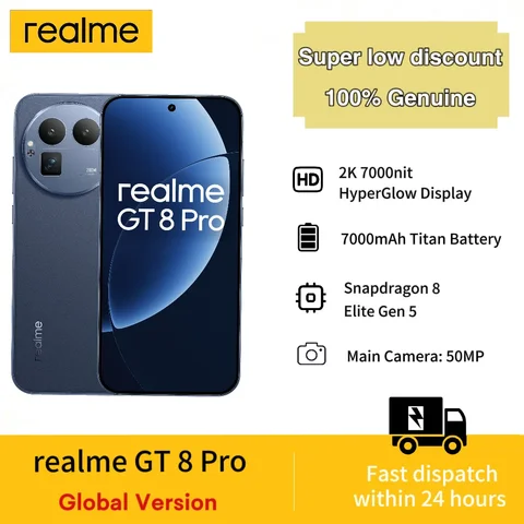 realme GT8 Pro 5G Smartphone 16+512GB,Global Version, 7000mAh Battery, 50MP Camera, Qualcomm Snapdragon8 ,Without Charger