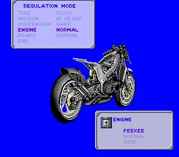 16 بت محرك الكمبيوتر HU-CARD: باري باري DENSETSU (باري باري أسطورة-تايتو سباق الدراجات)