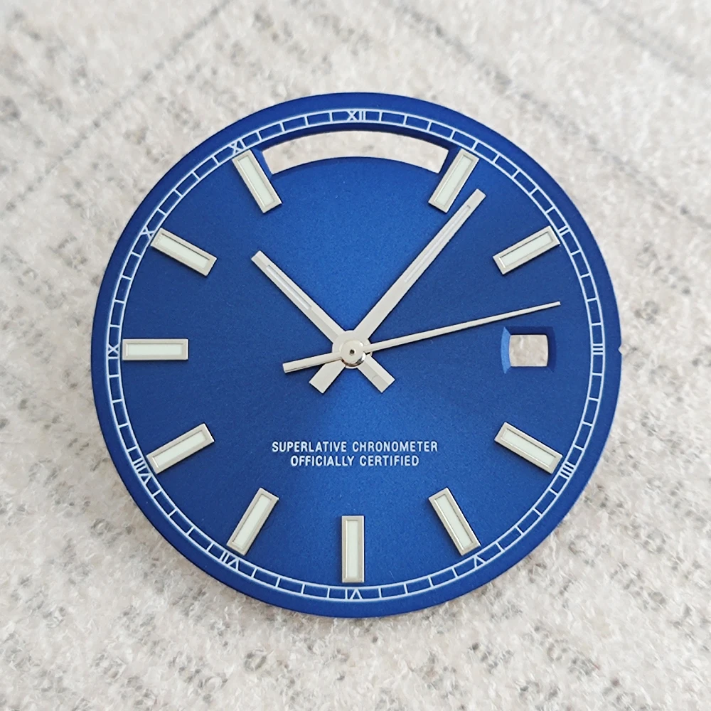 Miyota 8285 custom logo watch dial 31mm dial roman numerals dial green luminous dial Fit Miyota 8285 movement watch accessories