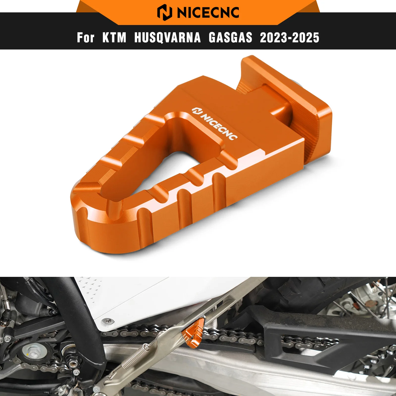 NICECNC For KTM EXC 300 2024 2025 Side Stand Kickstand Peg EXC-F 350 450 XCW 500 XCFW 2024 2025 For Husqvarna TE300 GasGas EC300