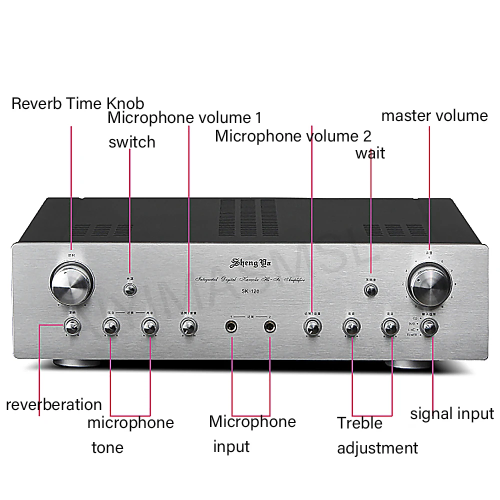 AIYIMA SMSL amplificatore Karaoke digitale integrato Home Professional Conference Audio 80W 2.0 amplificatore di lusso Audio