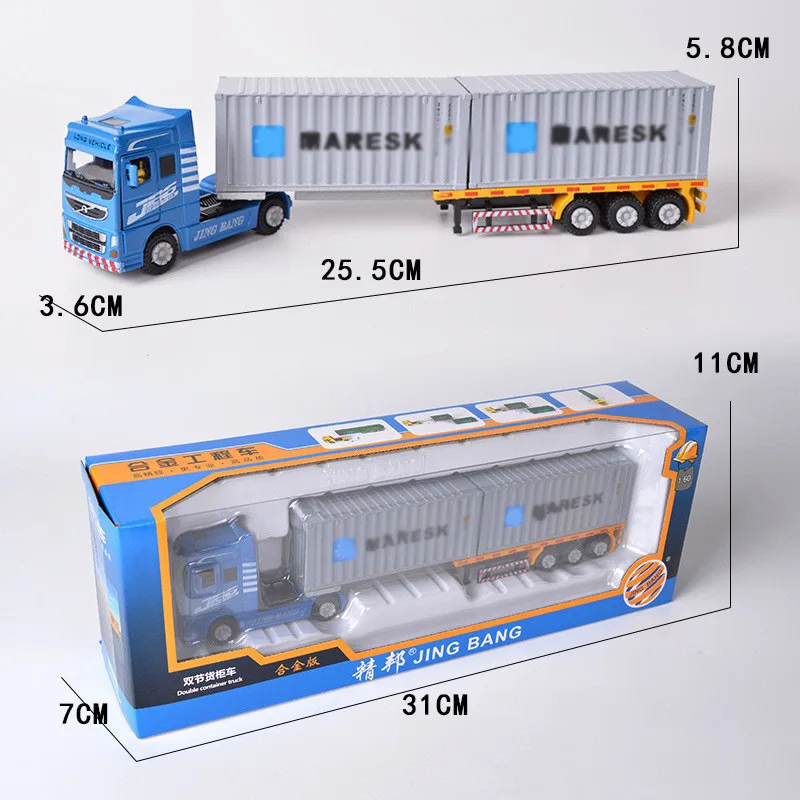 Double-layer Transport Alloy Truck Simulation Container Model Toys For Boys Birthday Gifts B264