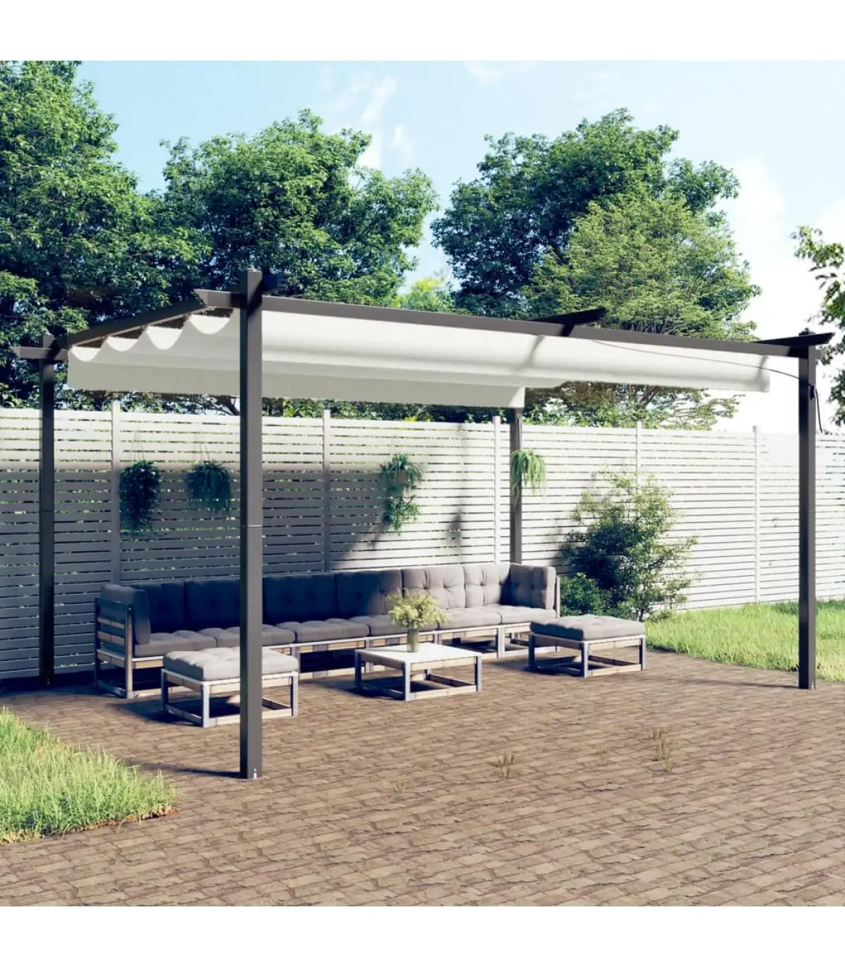 4x3 m cream retractable roof garden gazebo tents