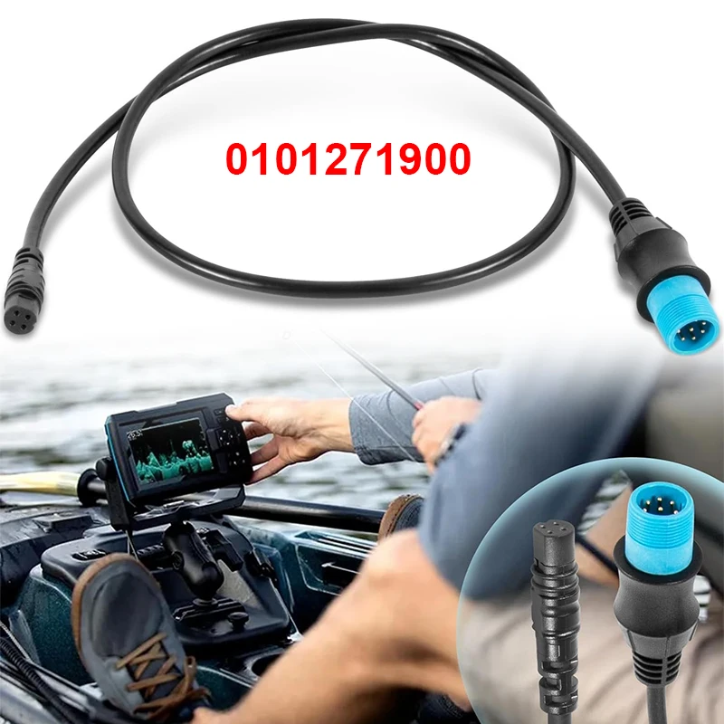 0101271900 8 Pin Transducer to 4 Pin Sounder Adapter Cable for Garmin ECHOMAP and Striker Series Chart Plotters Transducer