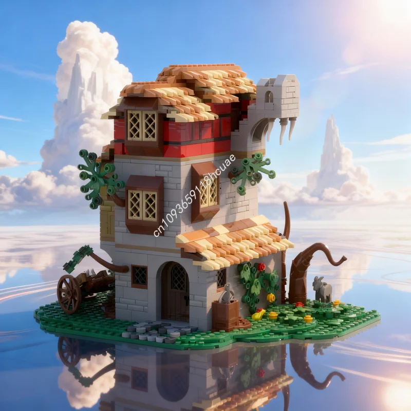 987 Piezas MOC Casa de Brujas Castillo Modelo de Bloques de Construcción Ensamblaje DIY Regalo de Navidad Idea Creativa Juguetes de Ladrillos Educación