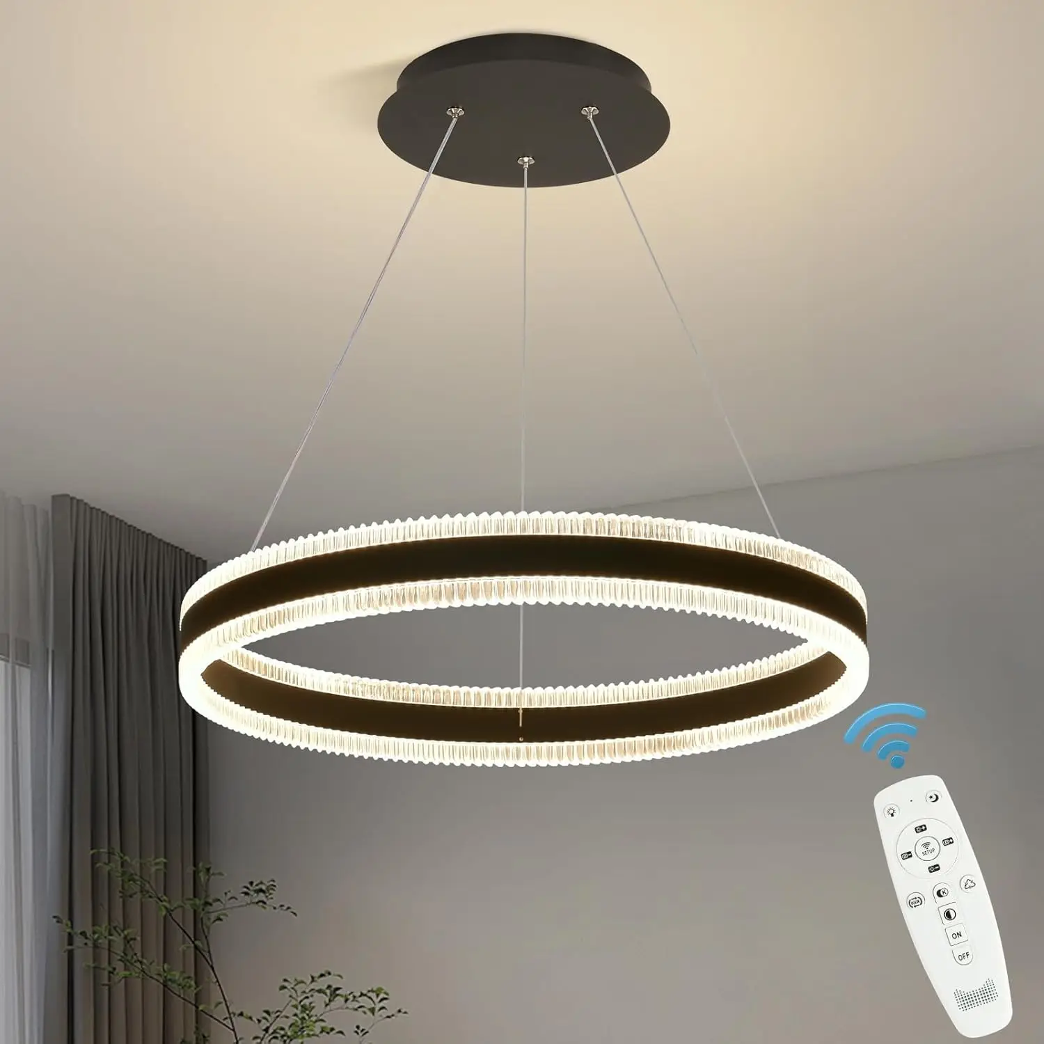 الحديثة حلقة LED الثريا عكس الضوء للطاولات الطعام غرفة المعيشة غرفة نوم المطبخ جزيرة قلادة مصباح ديكور المنزل Lusters تركيبات #1