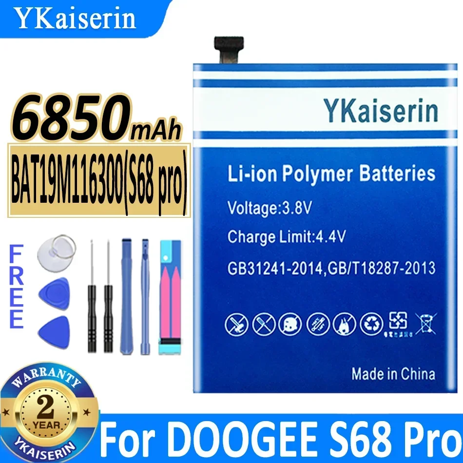 YKaiserin Battery for Doogee S95Pro, S68 Pro, S96 Pro,S88 Pro,S58 Pro Bateria  Batterie Warrtny 2 Years + Tools