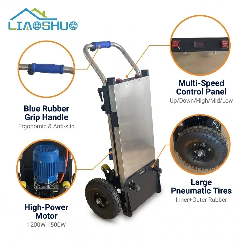 New Electric Stair Climber Cart Battery Powered Iron 1200W Heavy Load Moving Wholesale Distributors Importer