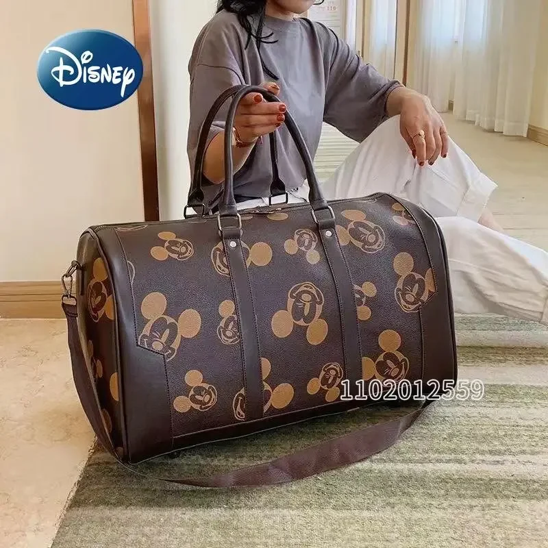 Disney\'s New Mickey Portable Travel Bag Luxury Brand Women\'s Travel Bag High Quality Cartoon Fashion Large Capacity Luggage Bag