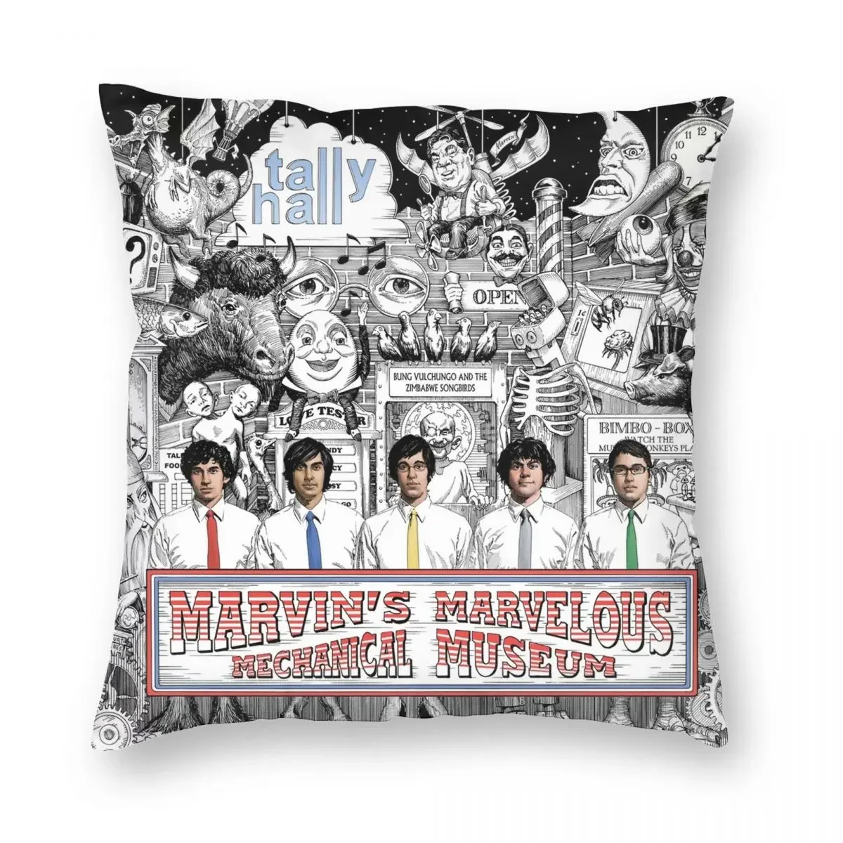 Tally Hall Square Pillowcase Polyester Linen Velvet Creative Zip Decorative Pillow Case Sofa Cushion Cover Wholesale 45x45