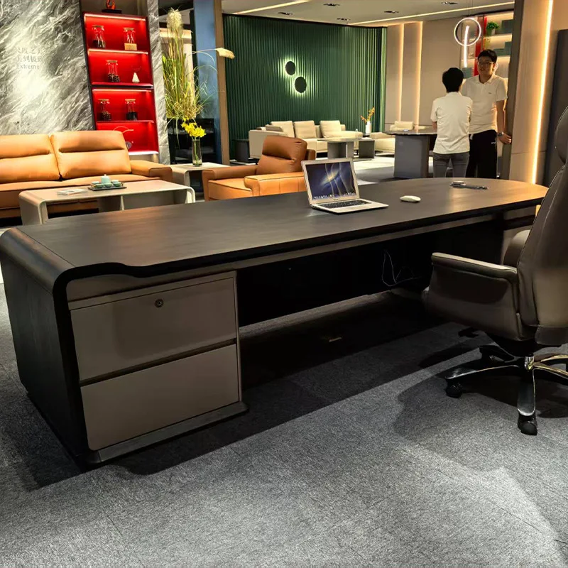 Boss Desk Modern Simple High-end President Desk Chairperson's Office Office Furniture Combination