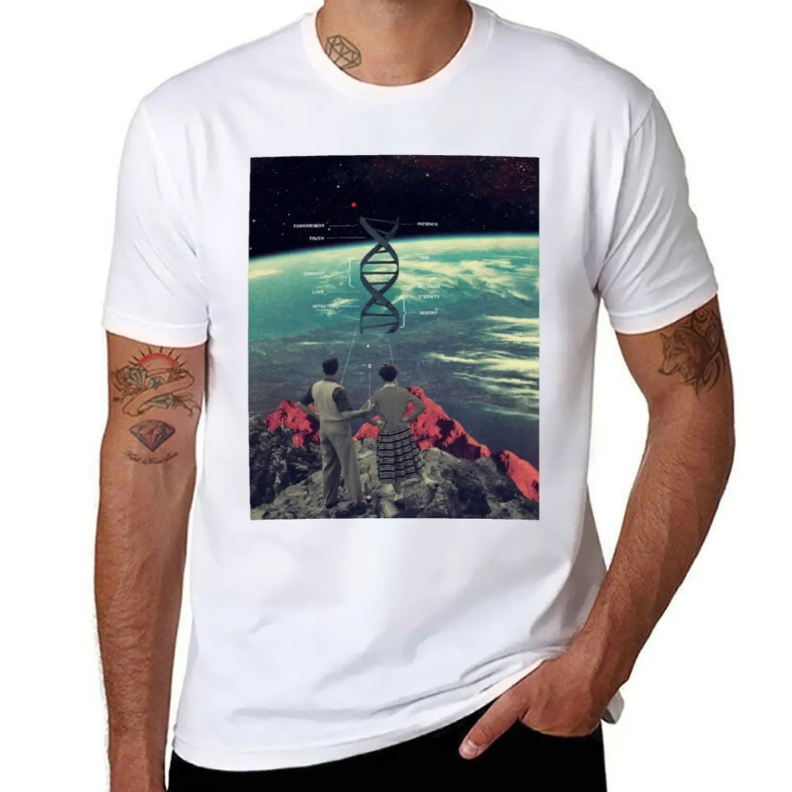 

Distance And Eternity T-Shirt Casual Simple Design Short Sleeve Shirt