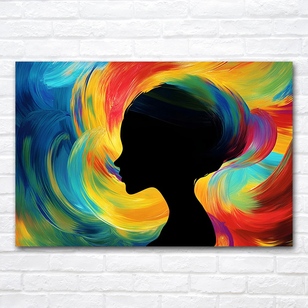 Women Accessories Poster - لوحات فنية ملونة تجريدية لوجه امرأة