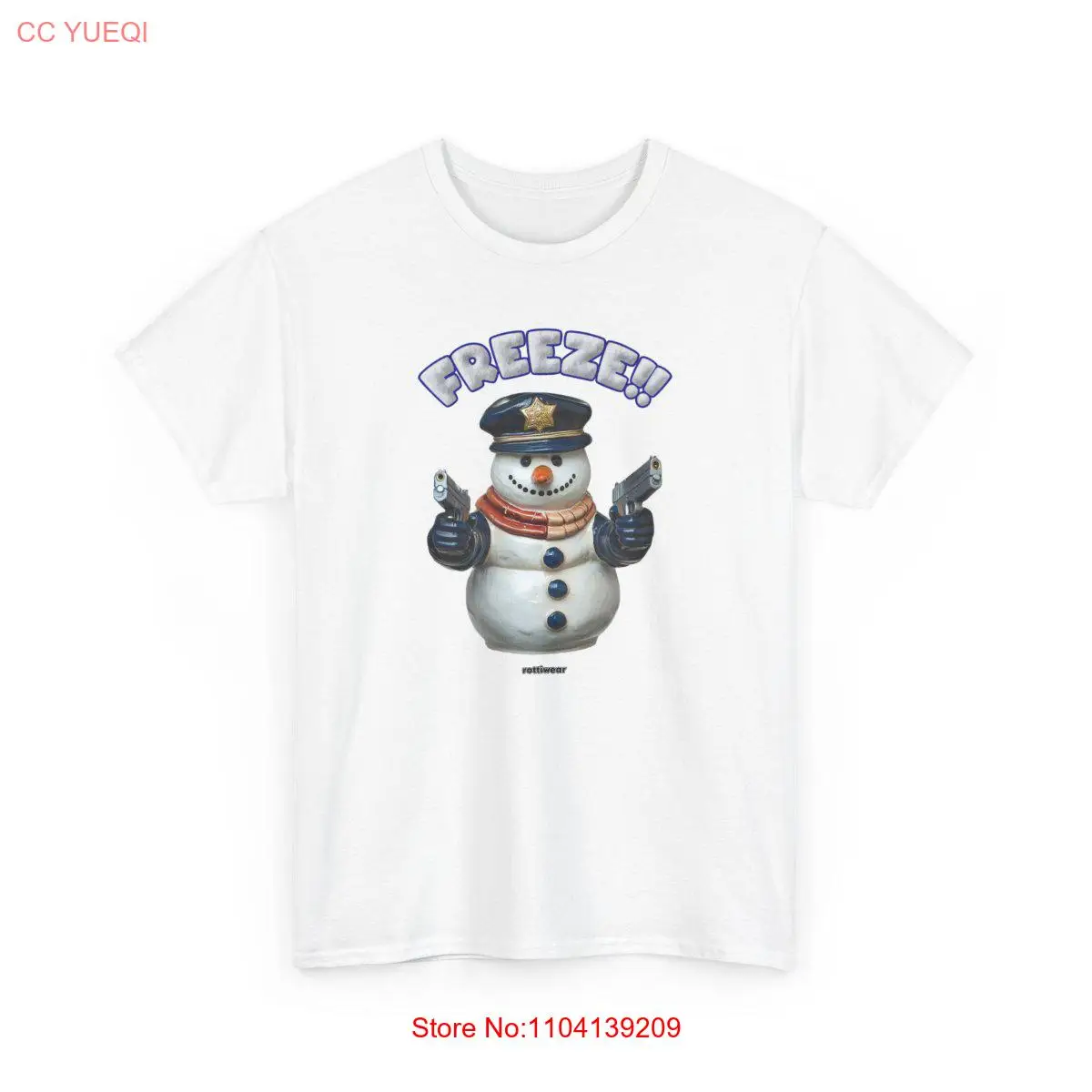 

Заморозка Забавная рождественская футболка Праздничный юмор Санта-Рождество Праздничный топ Зимний сезон Одежда с длинными или короткими рукавами