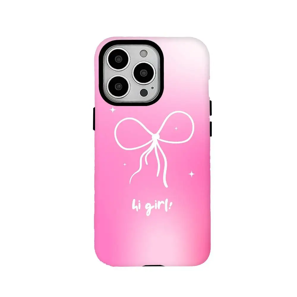 Custodia per telefono carina con sfumatura rosa e bianca per iPhone 16 15 14 13 12 11 Pro Max Plus