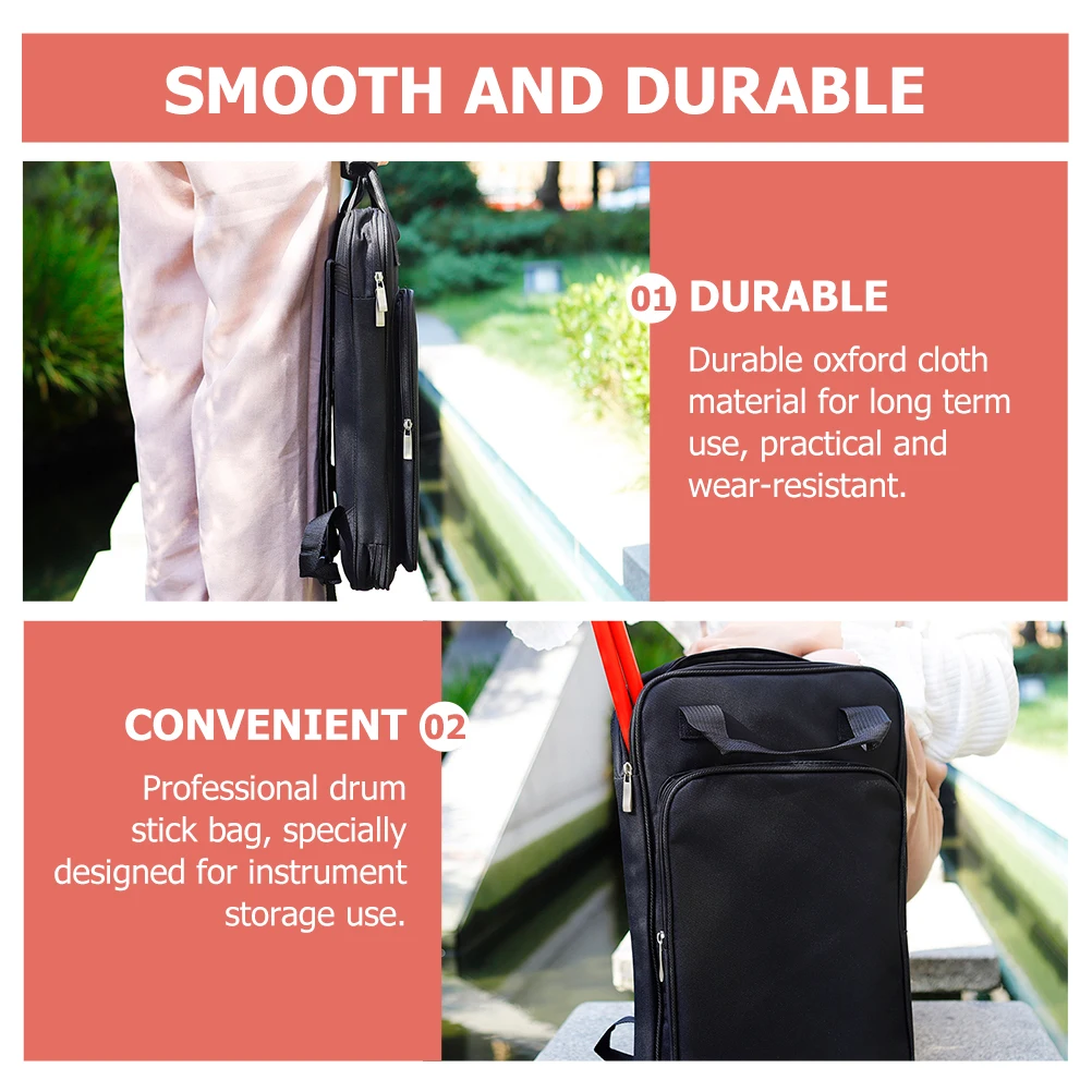 

Waterproof Drumstick Bag Durable Oxford Cloth Material Exquisite Workmanship Perfect Details for Professional Use