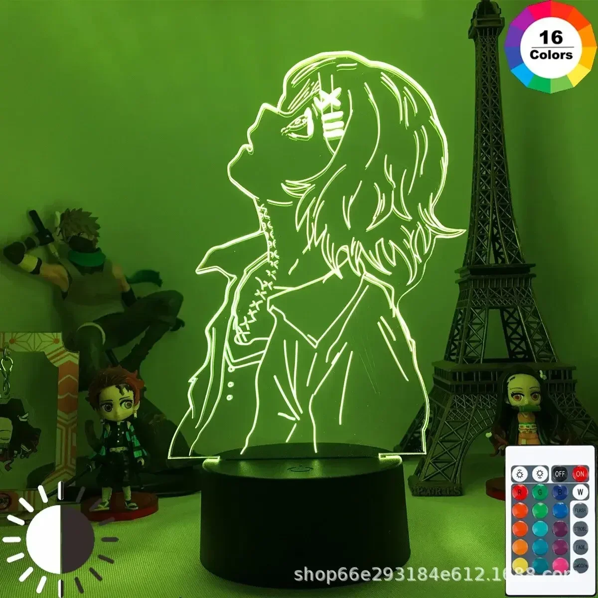 Anime Tokyo Ghoul Ken Kaneki 3D LED Night Light, Bedroom Decor, Acrylic Action Figures, LED Lamp, Birthday Gift