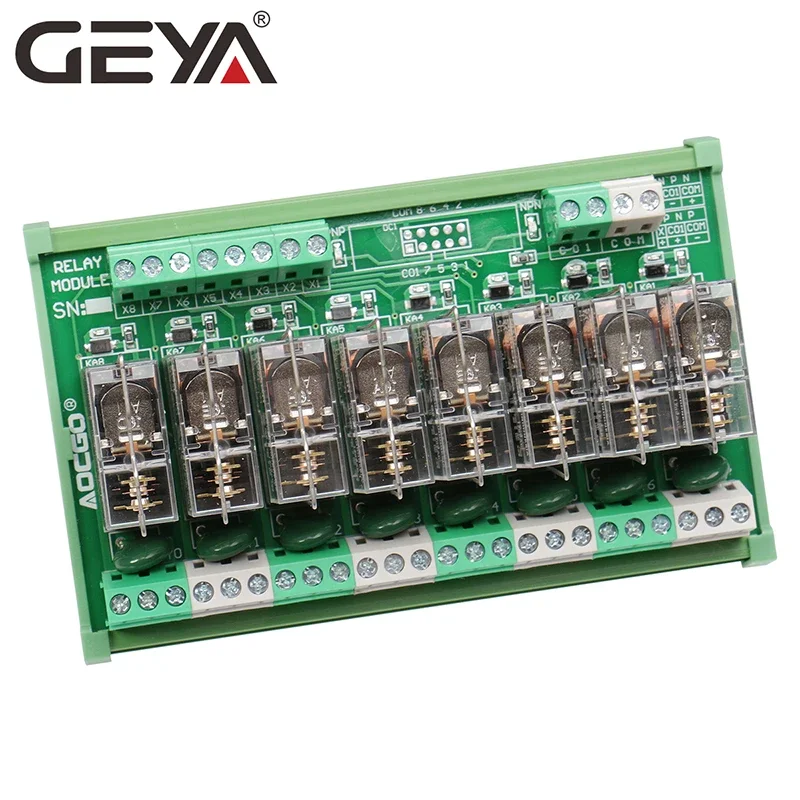 GEYA NG2R 2/4/8/16 Channel Relay Board 12V 24V - Remote Control Module, 1NO1NC, AC DC Universal for Electrical Control