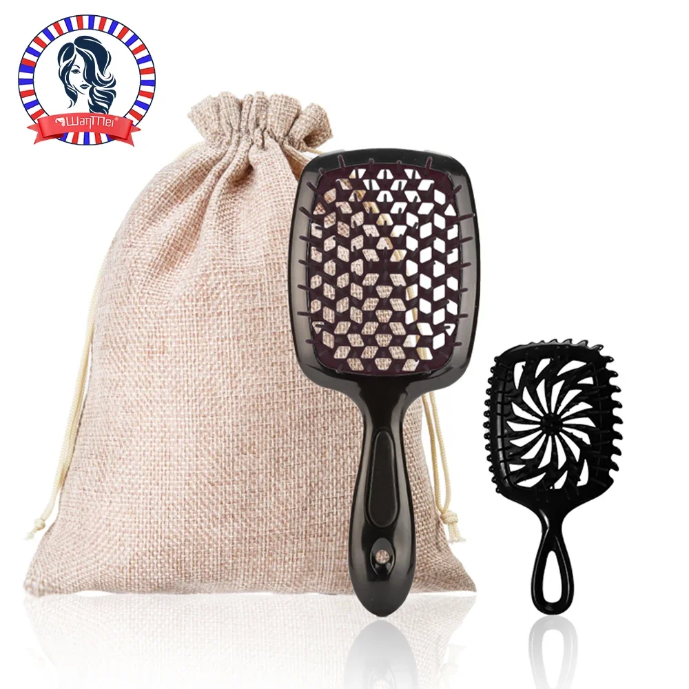 WANMEI 1/3pcs New Detangling Brush Comb Pack,Gift Bag Comb,Travel Comb,Original & Mini Hairbrush for All Wet/Dry Hair Types