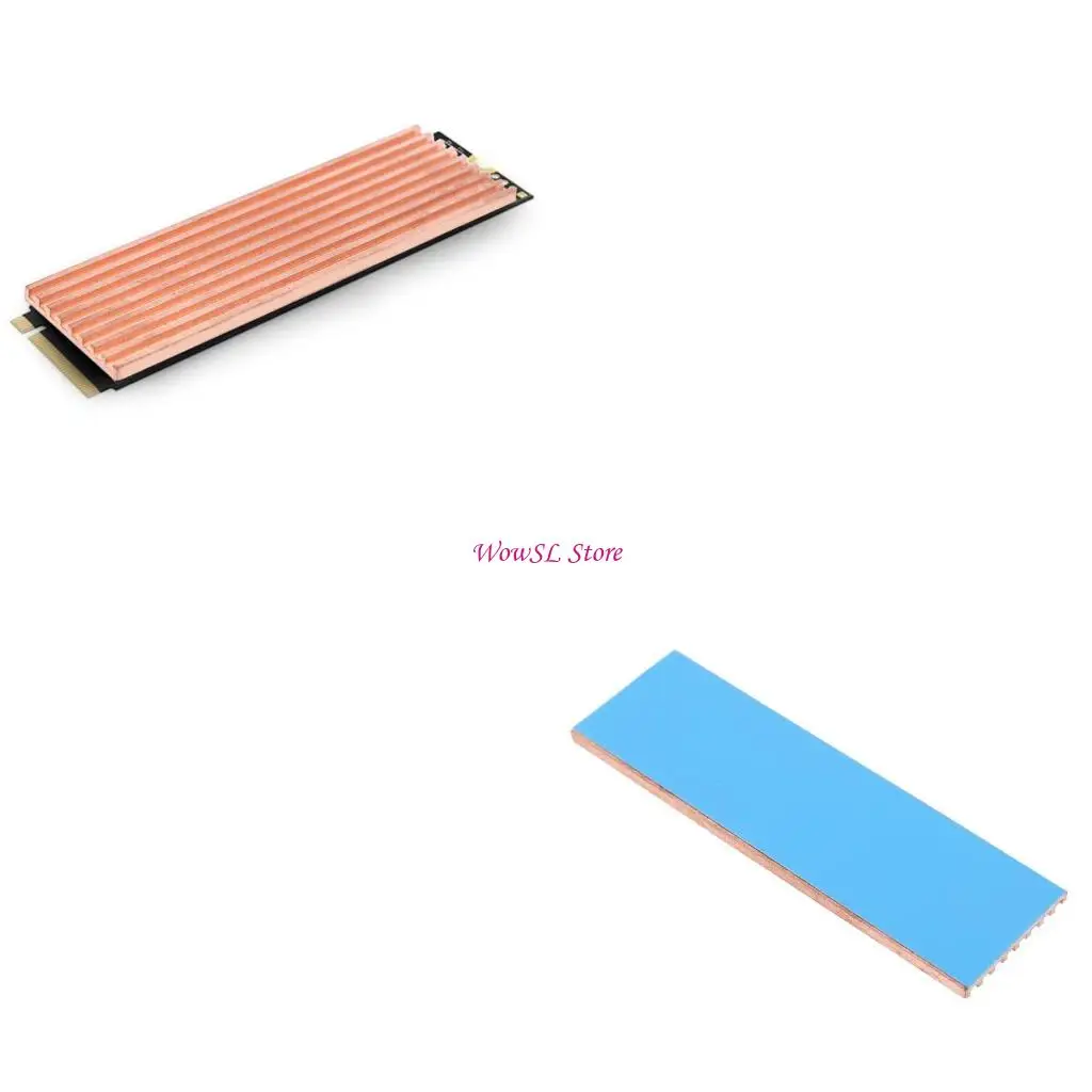 

Copper Heatsink Cooler Heat Sink Thermal Conductive Adhesive for M.2 2280 PCI-E NVME SSD HX5E