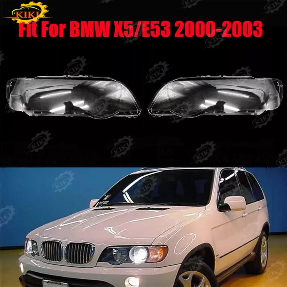 

Headlamp transparent lens cover pair for BMW X5E53 2000-2003Pre Lci car headlamp cover