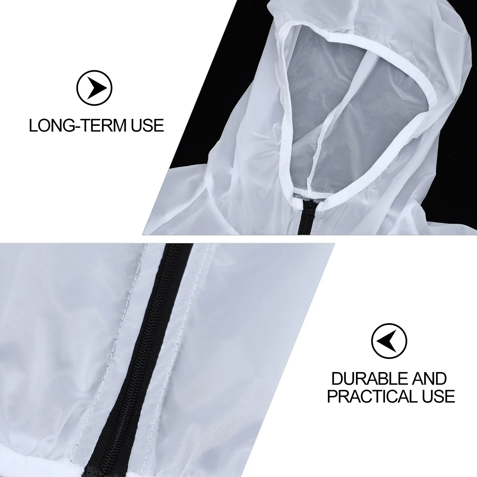 

1Pcs Uv Protection Clothing Anti-Uv Hooded Sun-Proof Coat for Travel Camping Jogging Breathable Windproof Sandproof Lightweight