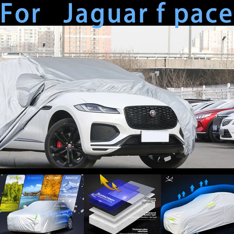 

For Jaguar f pace Outdoor Protection Full Car Covers Snow Cover Sunshade Waterproof Dustproof Exterior Car cover protection